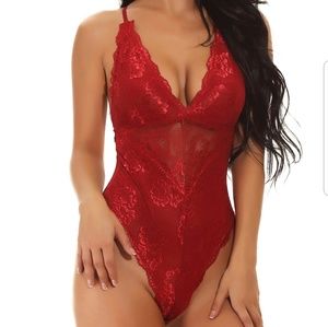 Trim Floral Teddy Bodysuit